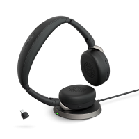 Jabra Evolve2 65 Flex, MS Teams, Link 380c, Charging Stand - Over-Ear Headset